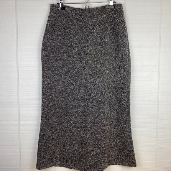 Modern Elements Black & White Speckled Textured Maxi Midi Skirt Size 14 - Picture 1 of 4